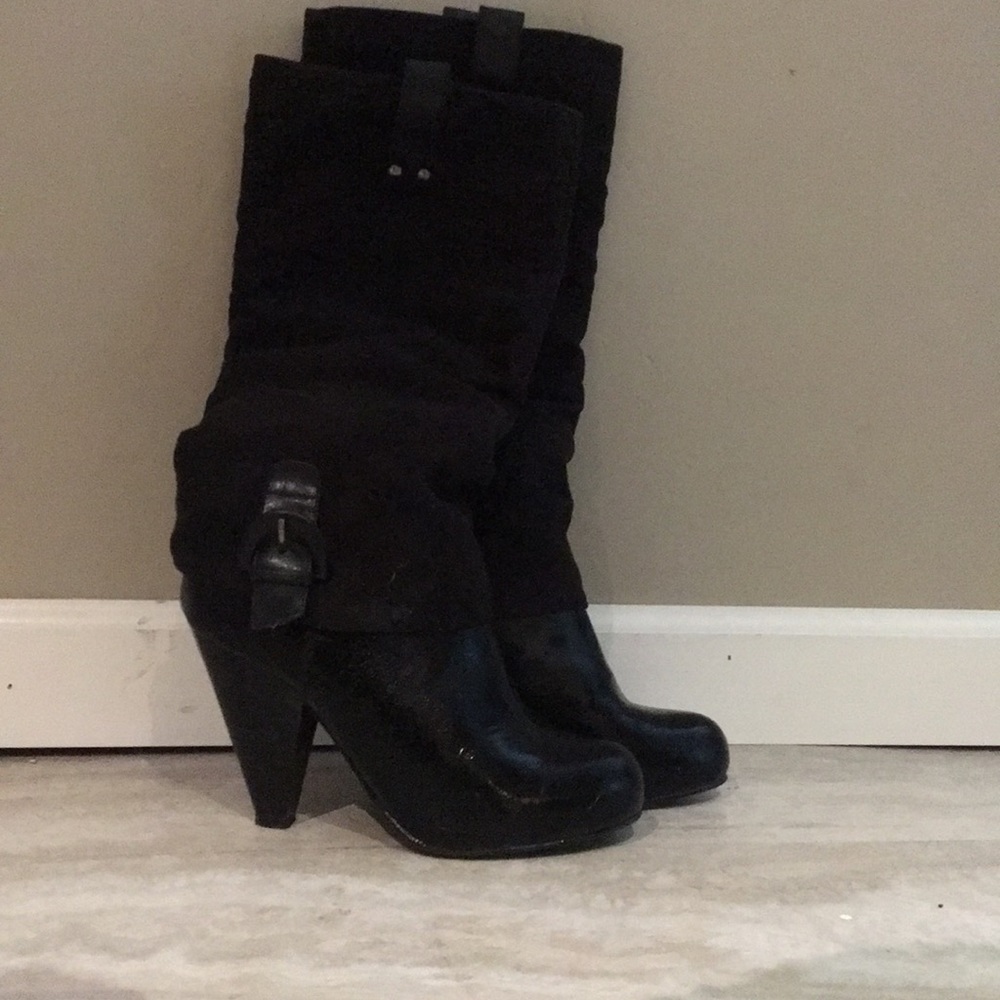 Knee high black boots